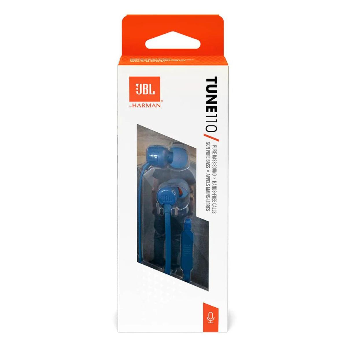 JBL TUNE110 Wired In-Ear Headphones – Blue