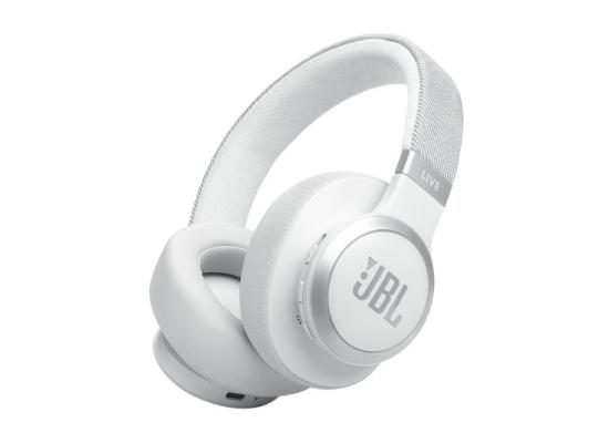 JBL Live 770NC Wireless Over-Ear Headphones with True Adaptive Noise Cancelling - White
