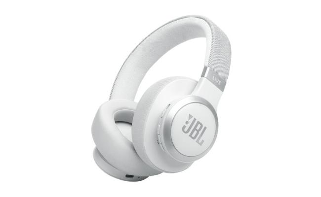 JBL Live 770NC Wireless Over-Ear Headphones with True Adaptive Noise Cancelling - White