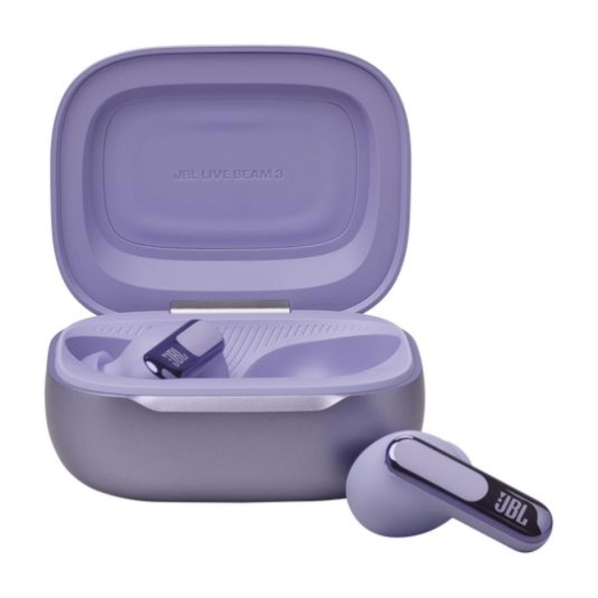 JBL LIVE BEAM 3 True-Adaptive Noise Cancelling Perfect Calls - Purple