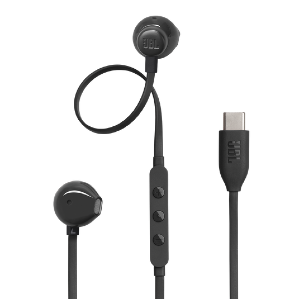 JBL Tune 305C Wired In-Ear Type-C Hi-Res Headphones - Black