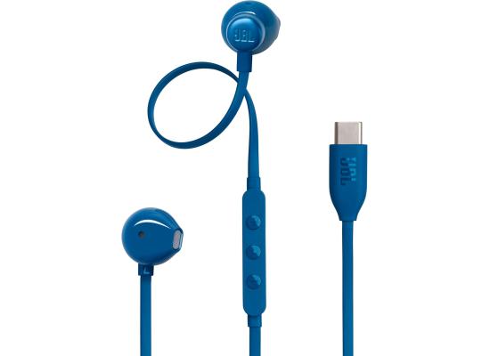 JBL Tune 305C Wired In-Ear Type-C Hi-Res Headphones - Blue