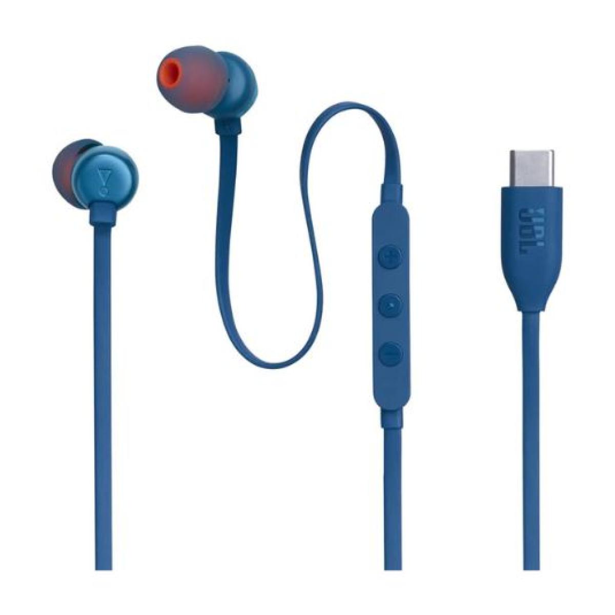JBL TUNE 310C Wired Hi-Res In-Ear Earphones – Blue
