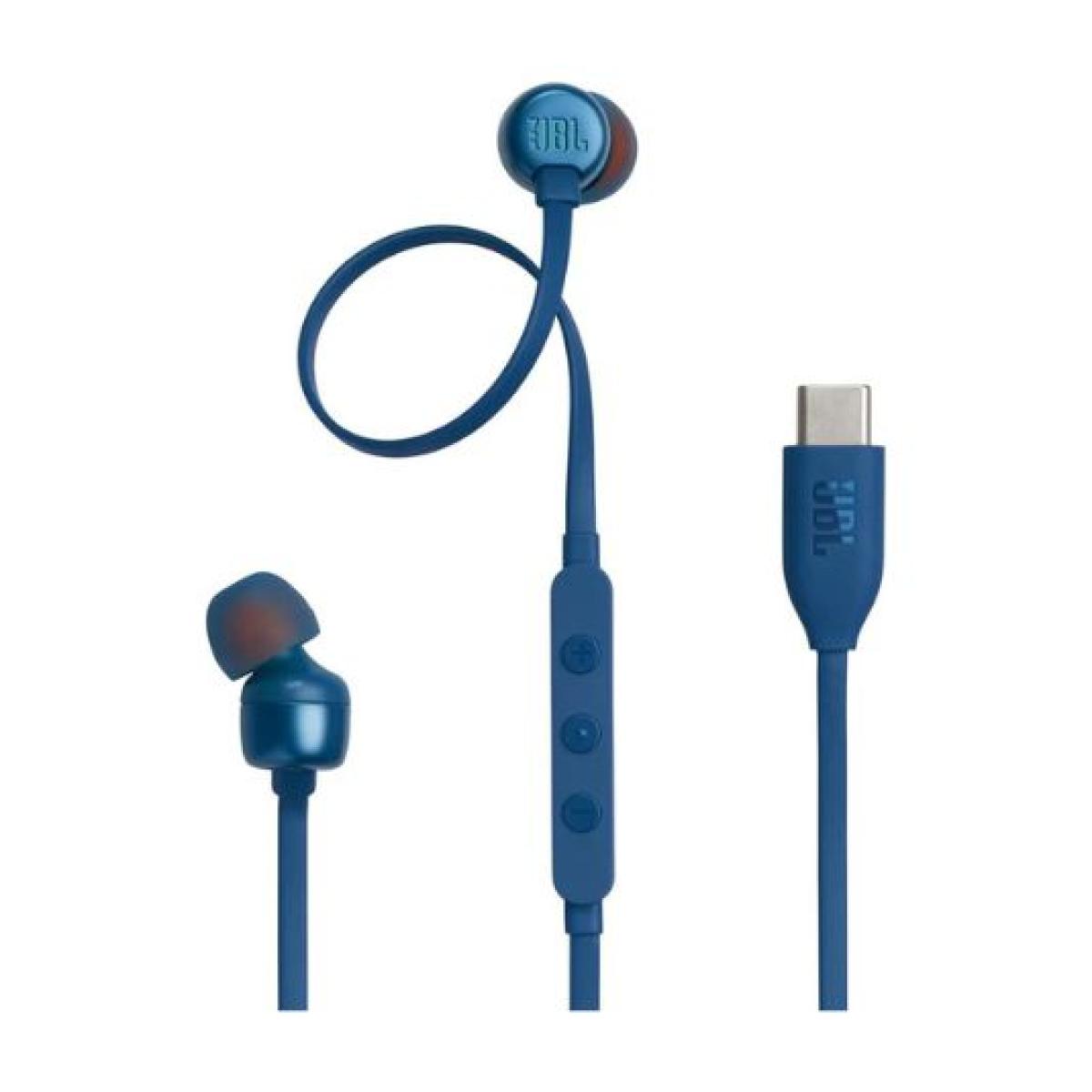 JBL TUNE 310C Wired Hi-Res In-Ear Earphones – Blue