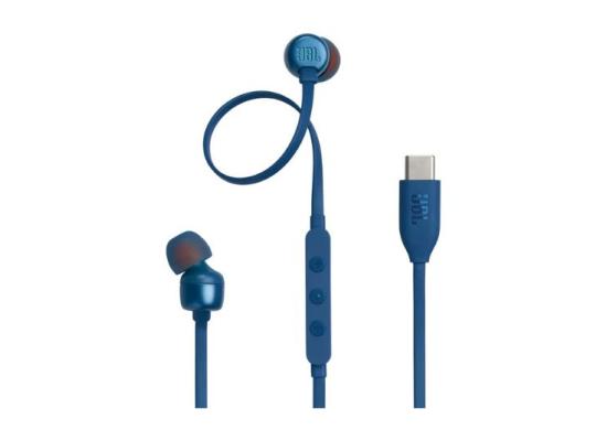 JBL TUNE 310C Wired Hi-Res In-Ear Earphones – Blue