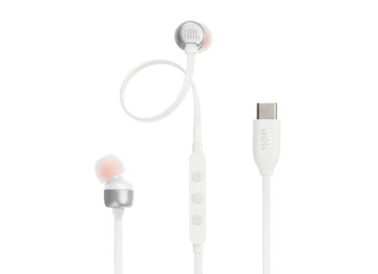 JBL TUNE 310C Wired Hi-Res In-Ear Earphones – White