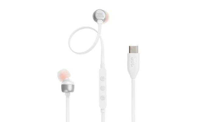 JBL TUNE 310C Wired Hi-Res In-Ear Earphones – White