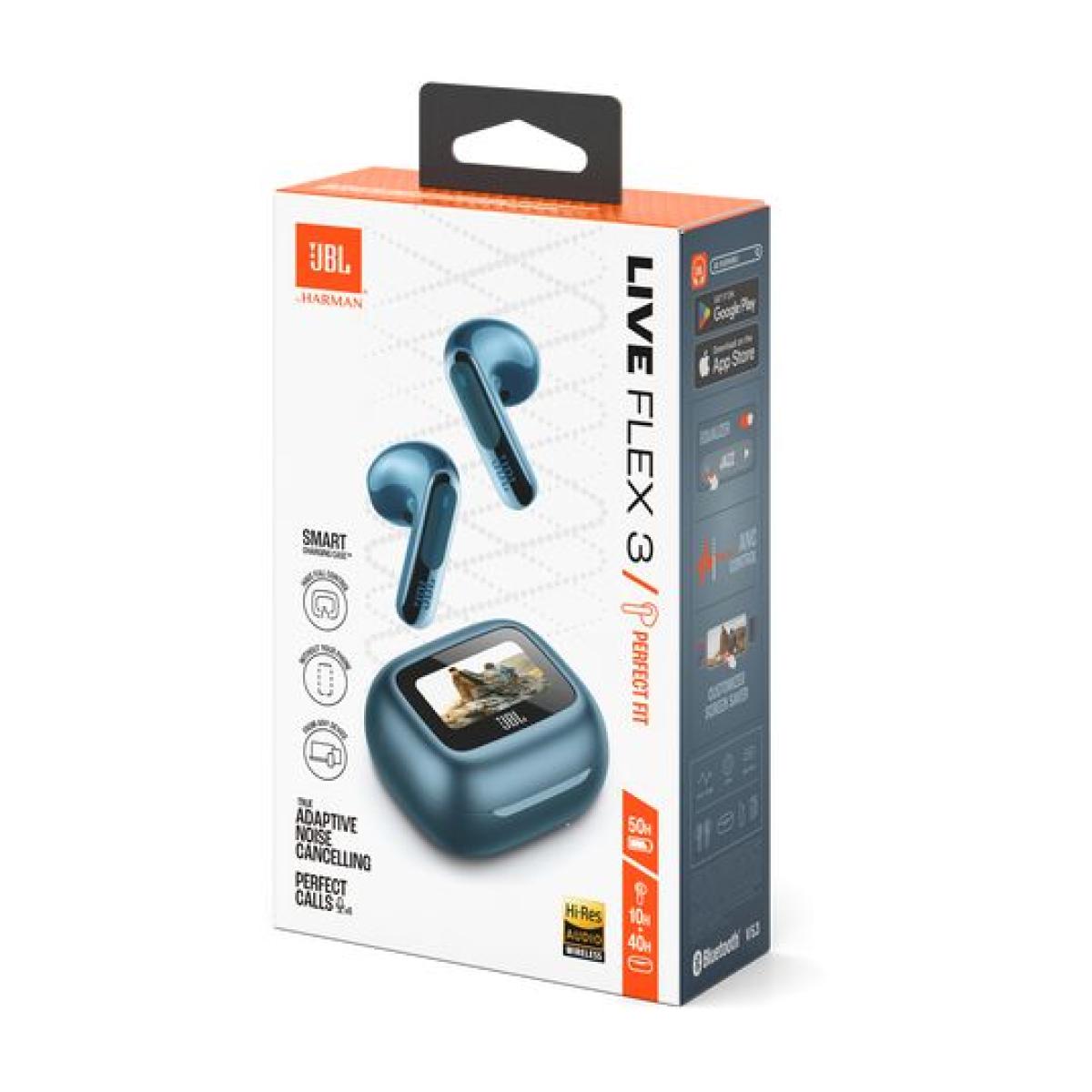 JBL Live Flex 3 Wireless Earbud Headphones – Blue
