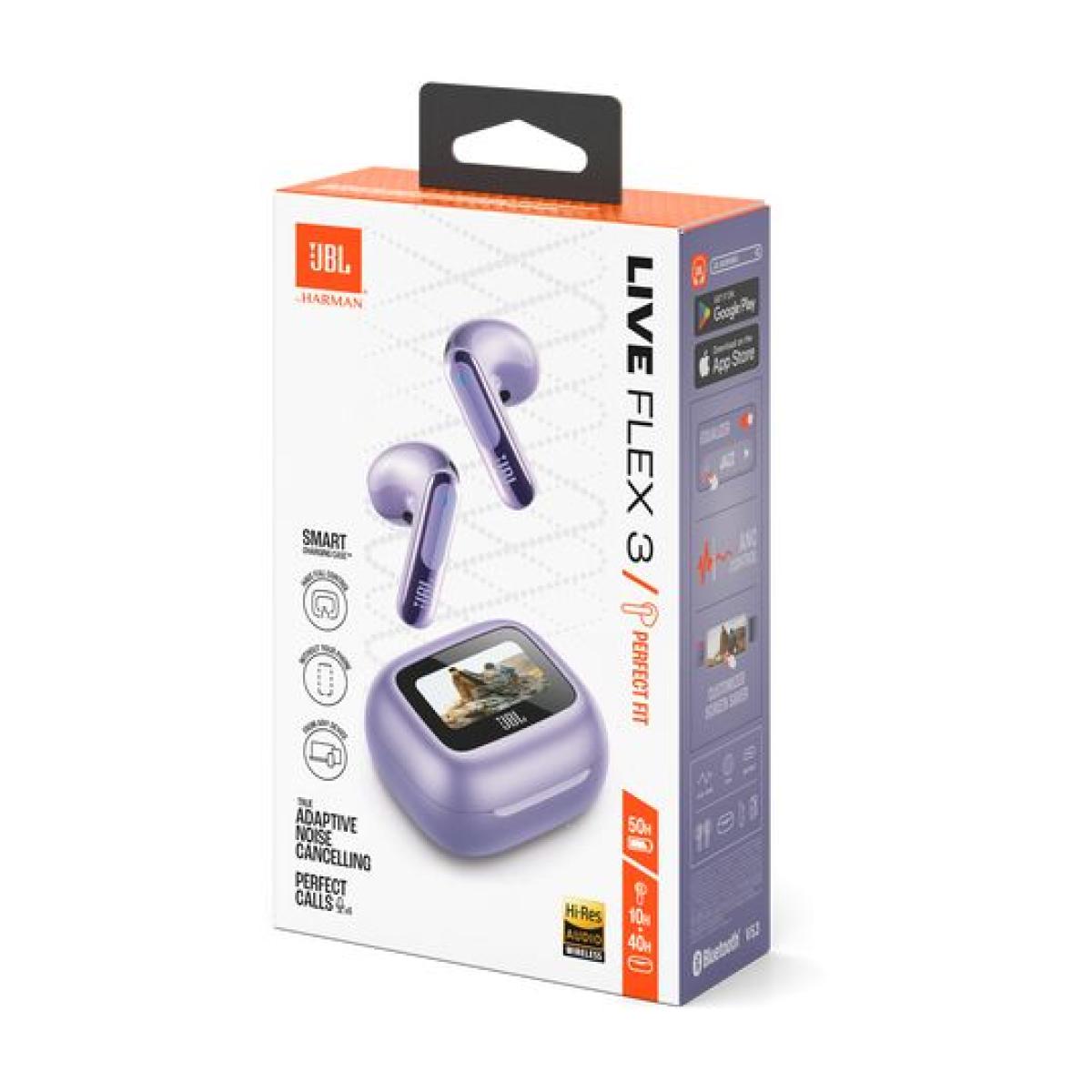 JBL Live Flex 3 Wireless Earbud Headphones – Purple