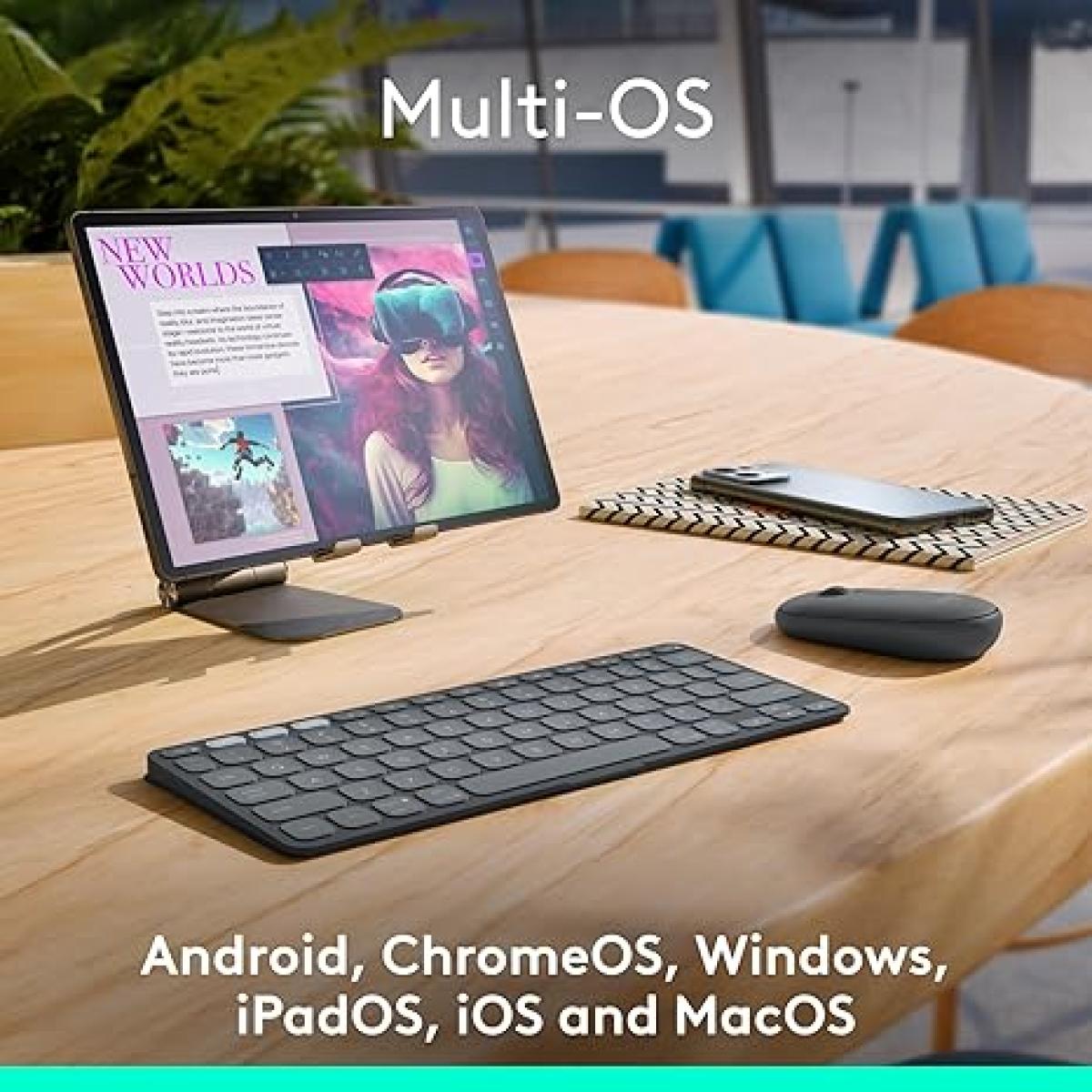 Logitech Keys-To-Go 2 Portable Bluetooth Slim and Compact Wireless Keyboard