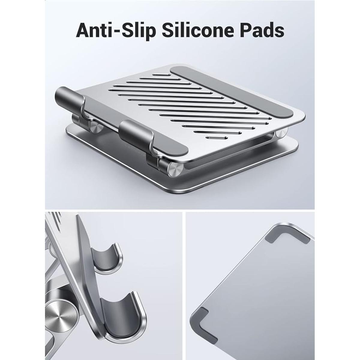 UGREEN Tablet Stand Holder for Desk Dual Rod Support Aluminum Tablet Holder Adjustable Dock Multi-Angle