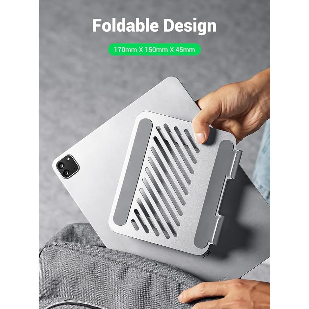 UGREEN Tablet Stand Holder for Desk Dual Rod Support Aluminum Tablet Holder Adjustable Dock Multi-Angle