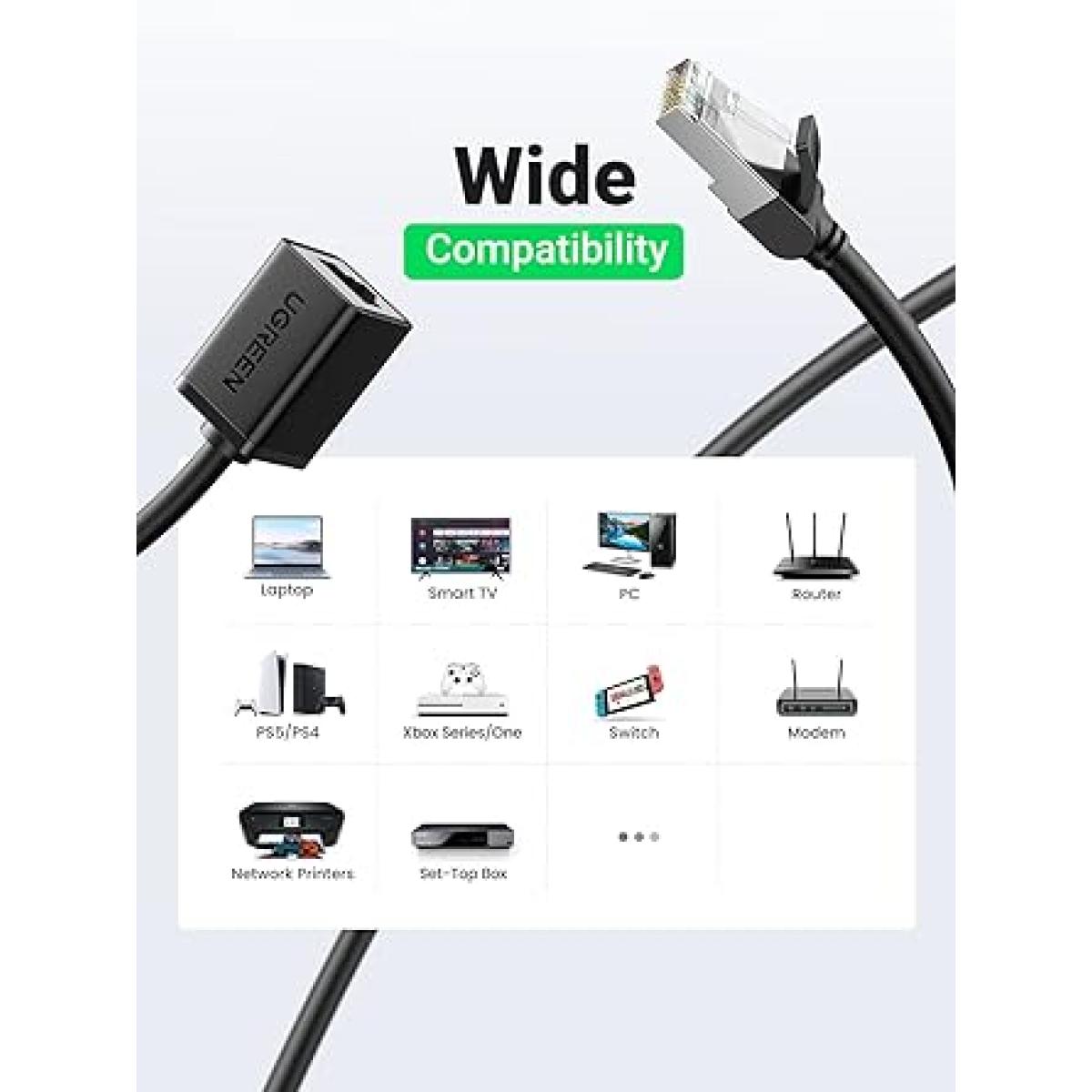 UGREEN CAT6 F/UTP ETHERNET RJ45 EXTENSION MALE/FEMALE 5M