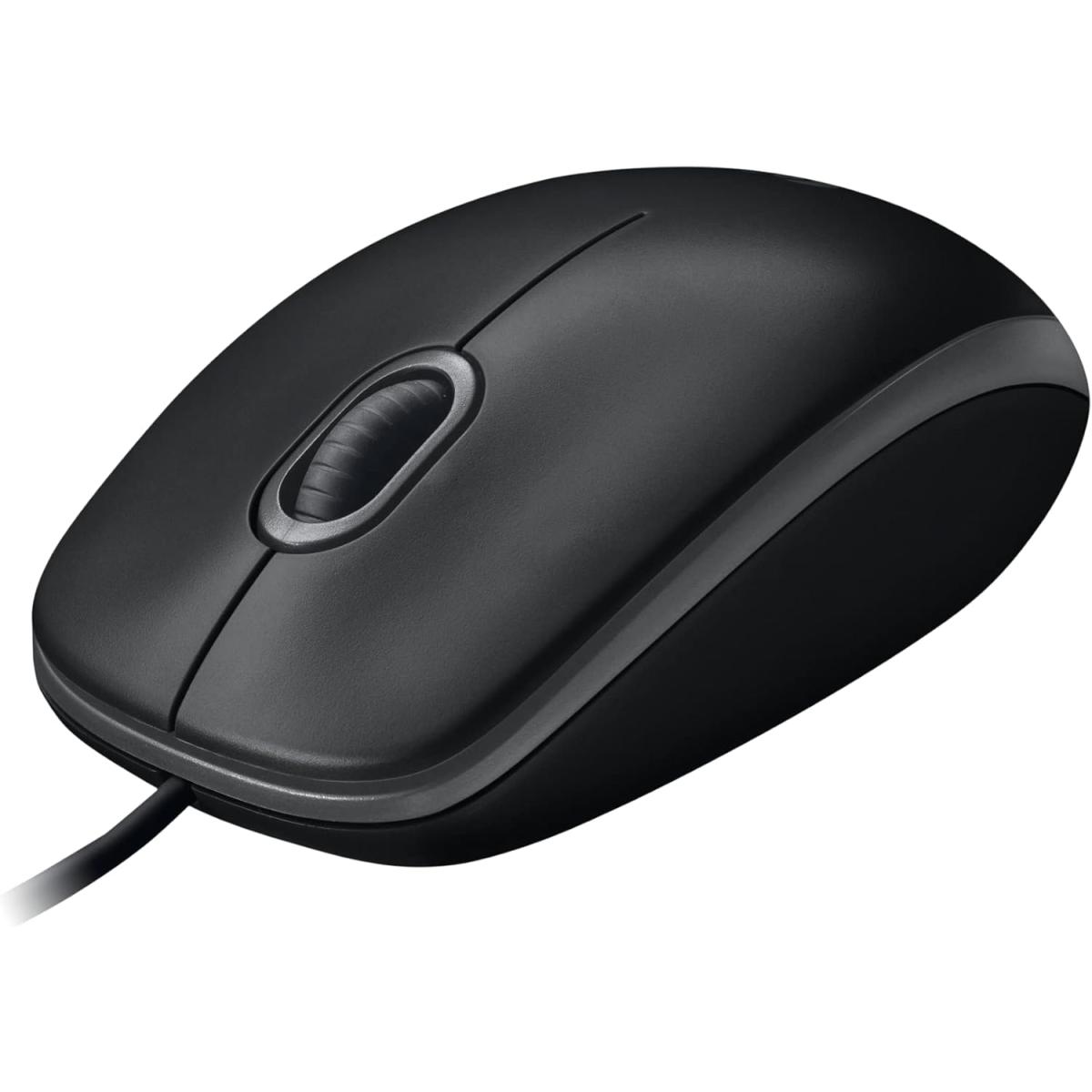 Logitech M100 Wired Optical USB Mouse Ambidextrous - Black
