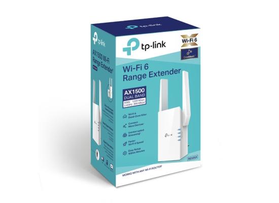 TP-LINK RE505X AX1500 DUAL BAND WI-FI 6 RANGE EXTENDER