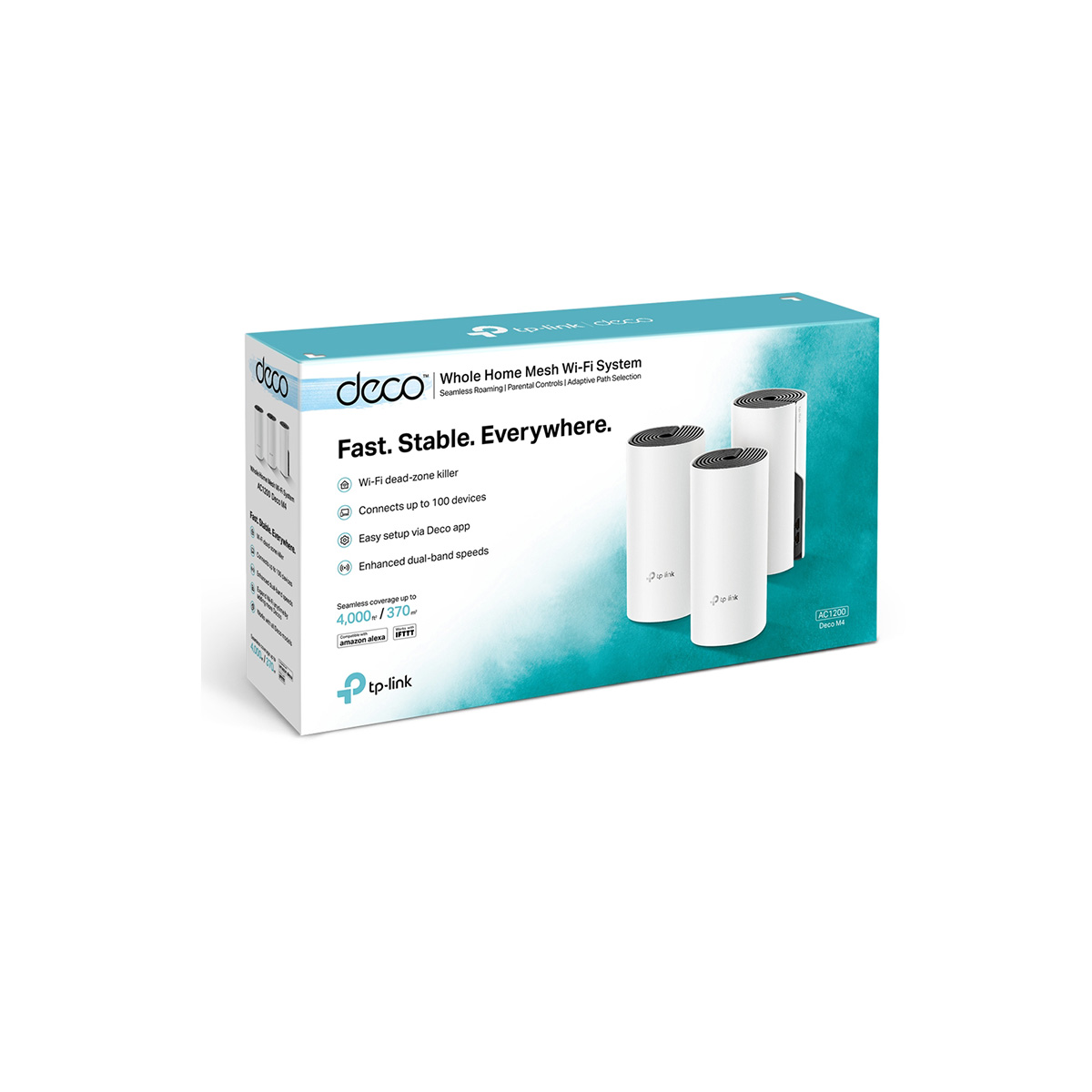 TP-Link Deco M4 (3-pack) AC1200 Whole Home Mesh Wi-Fi System
