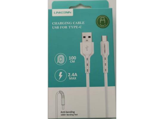 Linkcomn KD202 USB Type-C Charging Cable 1M - White