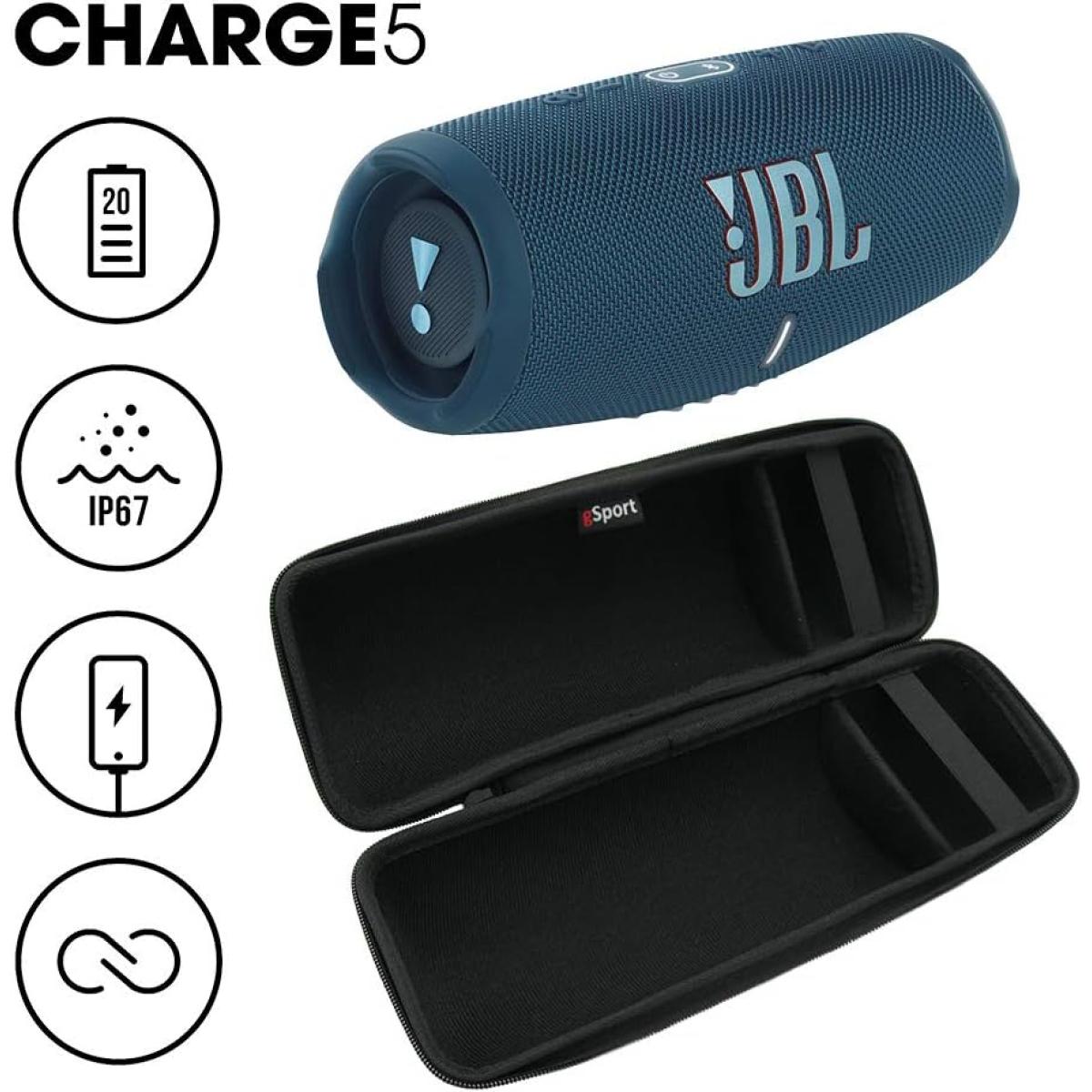 JBL Charge 5 Portable Waterproof Speaker with Powerbank - Blue
