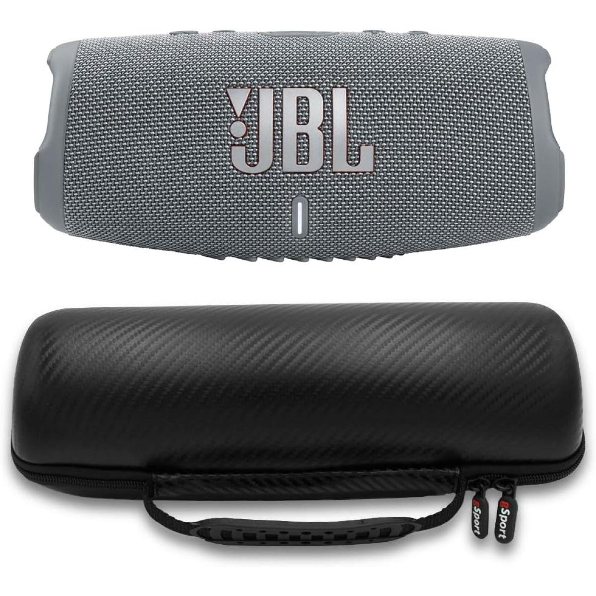 JBL Charge 5 Portable Waterproof Speaker with Powerbank - Grey