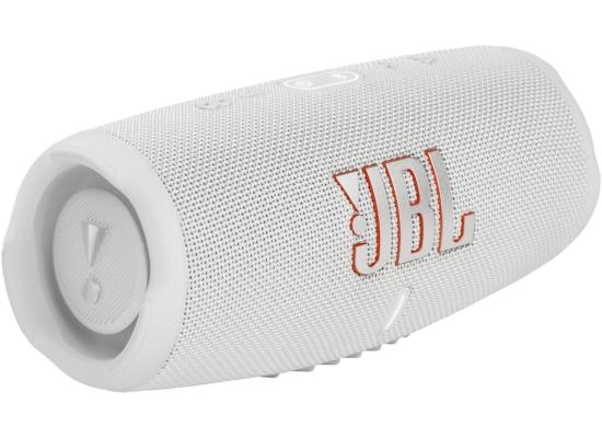 JBL Charge 5 Portable Waterproof Speaker with Powerbank - White
