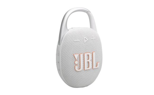 JBL Clip 5 Portable Bluetooth Speaker - White