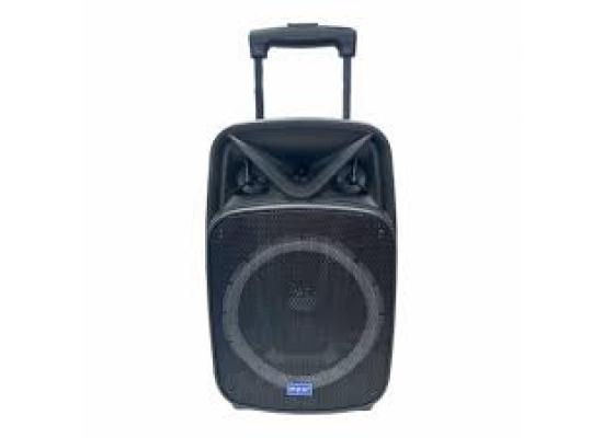 High-power Bluetooth speaker, portable sound column with stereo 3D surround and subwoofer, featuring outdoor LED color light and microphone