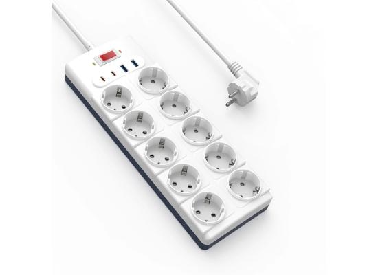 WiWU Wi-S008 PS1042 20W GaN 14-in-1 High Capacity Power Strip