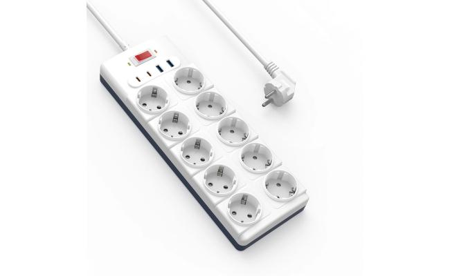 WiWU Wi-S008 PS1042 20W GaN 14-in-1 High Capacity Power Strip
