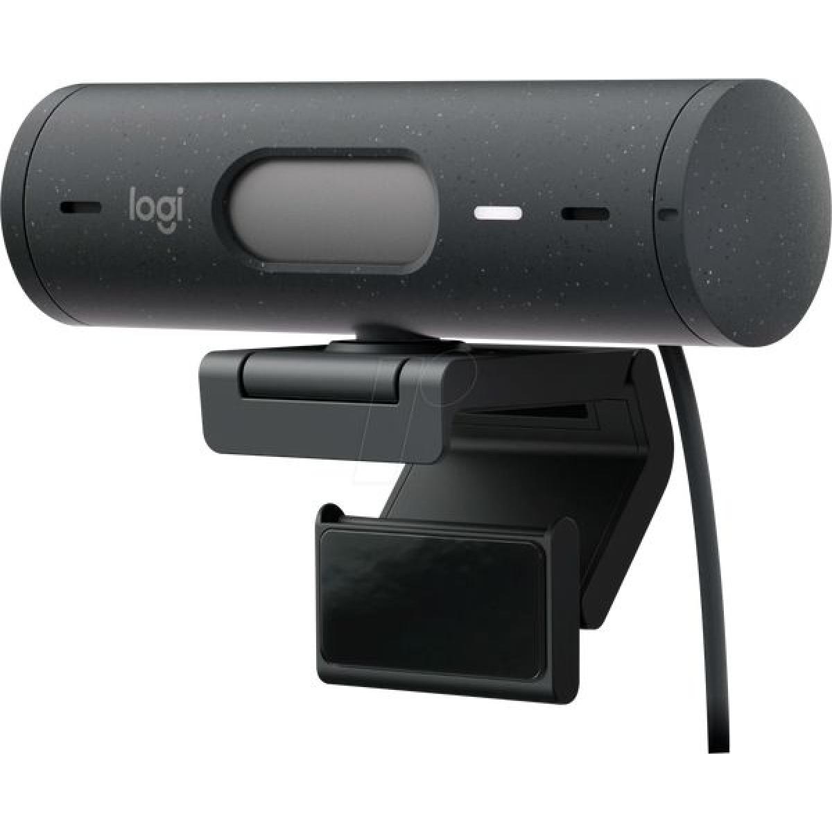 Logitech Brio 500 Full HD Webcam with Auto Light Correction, show Mode, Dual Noise Reduction Mics Streaming -Graphite
