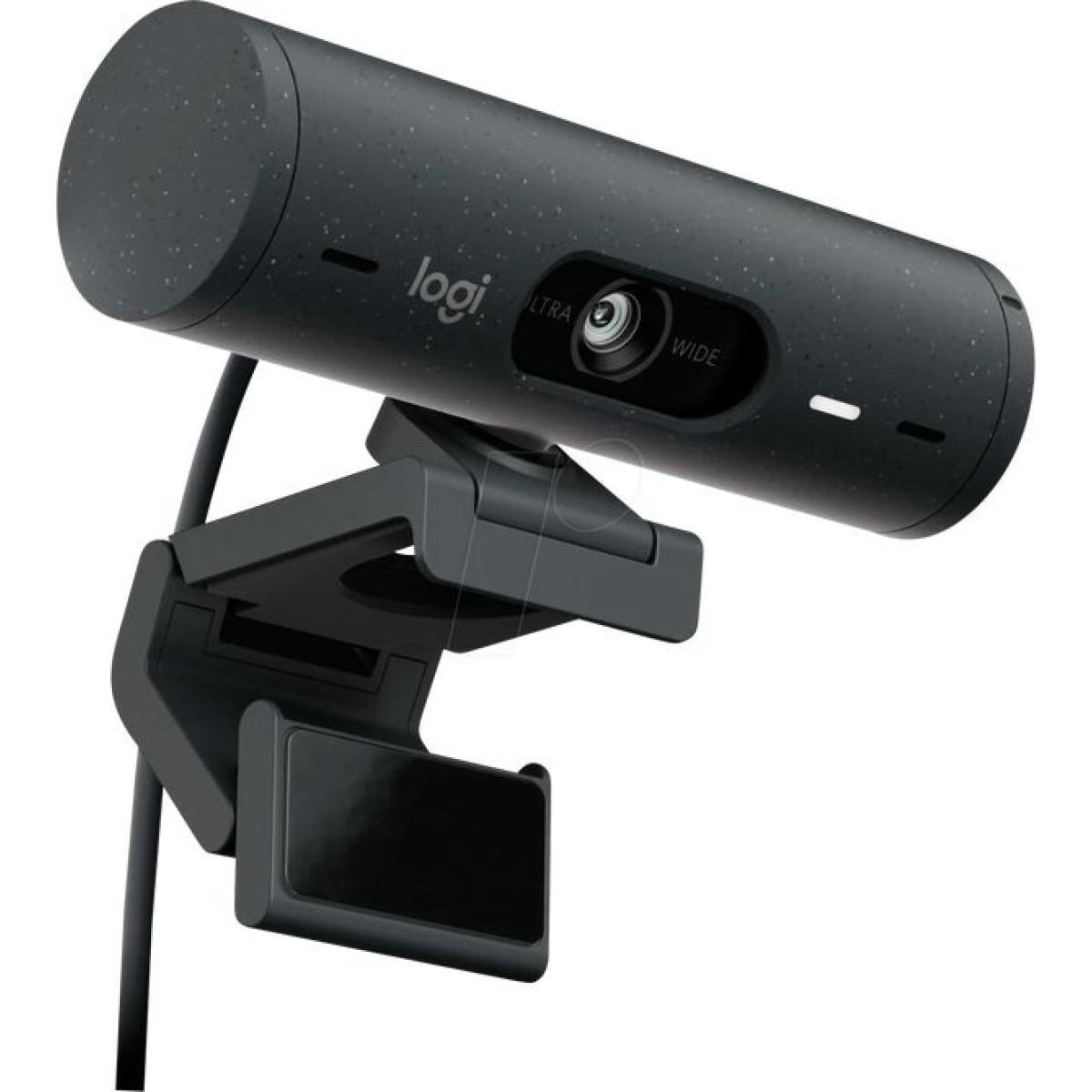 Logitech Brio 500 Full HD Webcam with Auto Light Correction, show Mode, Dual Noise Reduction Mics Streaming -Graphite