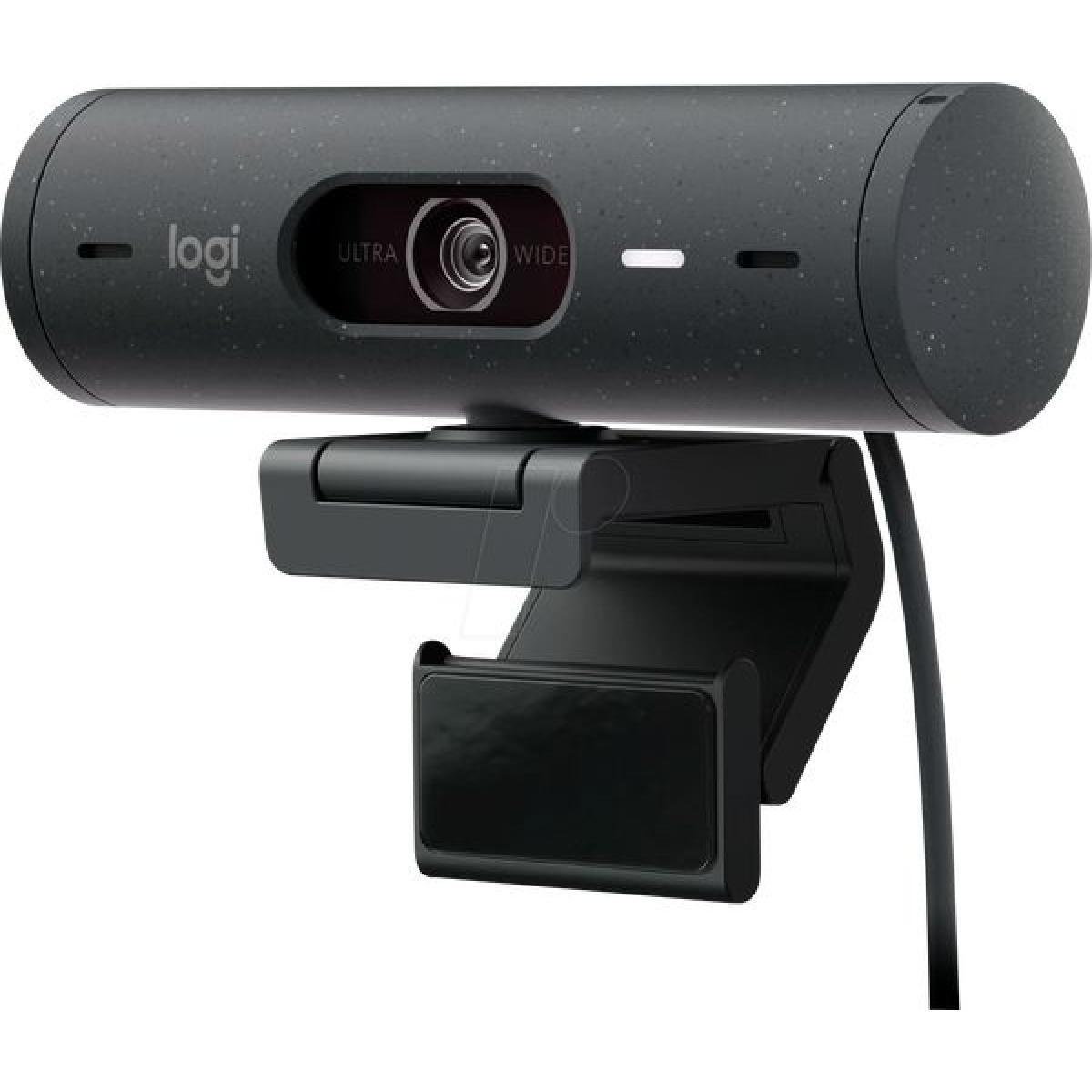 Logitech Brio 500 Full HD Webcam with Auto Light Correction, show Mode, Dual Noise Reduction Mics Streaming -Graphite