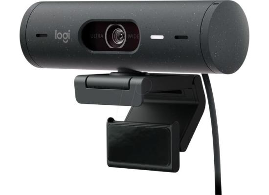 Logitech Brio 500 Full HD Webcam with Auto Light Correction, show Mode, Dual Noise Reduction Mics Streaming -Graphite