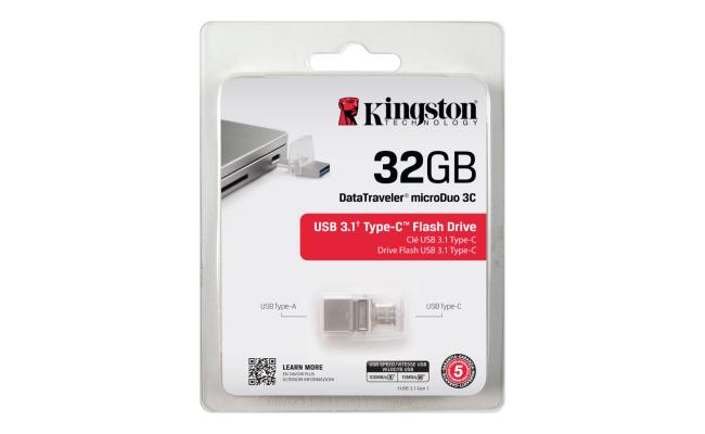 Kingston DTDUO3C/32GB MicroDuo 3C USB Flash Drive