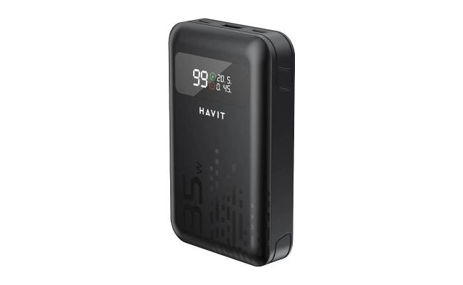 HAVIT PB5211 45W PD Fast Charging Power Bank – 10200mAh | Smart Digital Display | Laptop Compatible