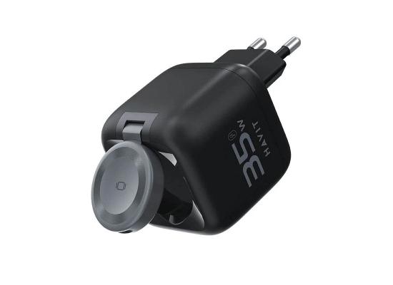 HAVIT UC250 35W GaN Travel Charger with Retractable Cable