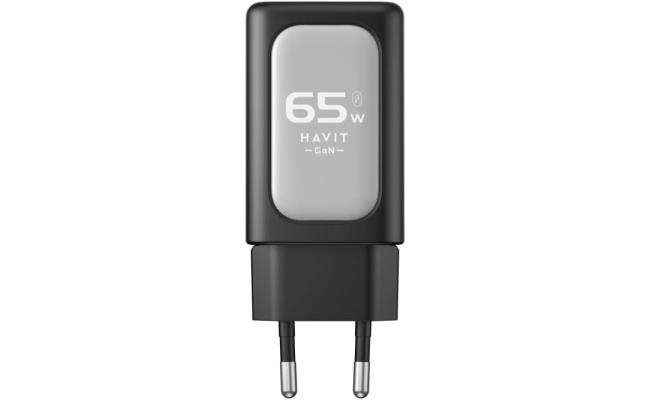 HAVIT UC260 65W Smart GaN Fast Charger (Black & Grey)