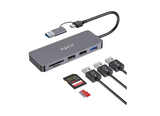 HAVIT HV-H41 Multi-Function Hub (Ash)