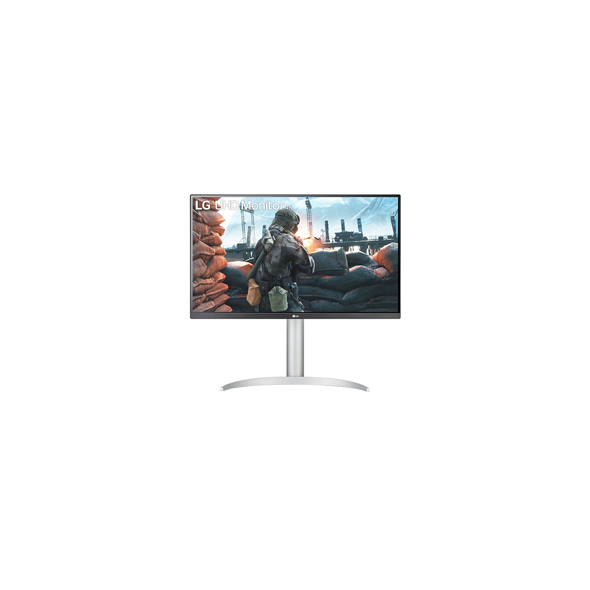 LG 27UP650-W IPS 4K IPS HDR 400 DCI-P3 95% Color Gamut Adjustable Stand