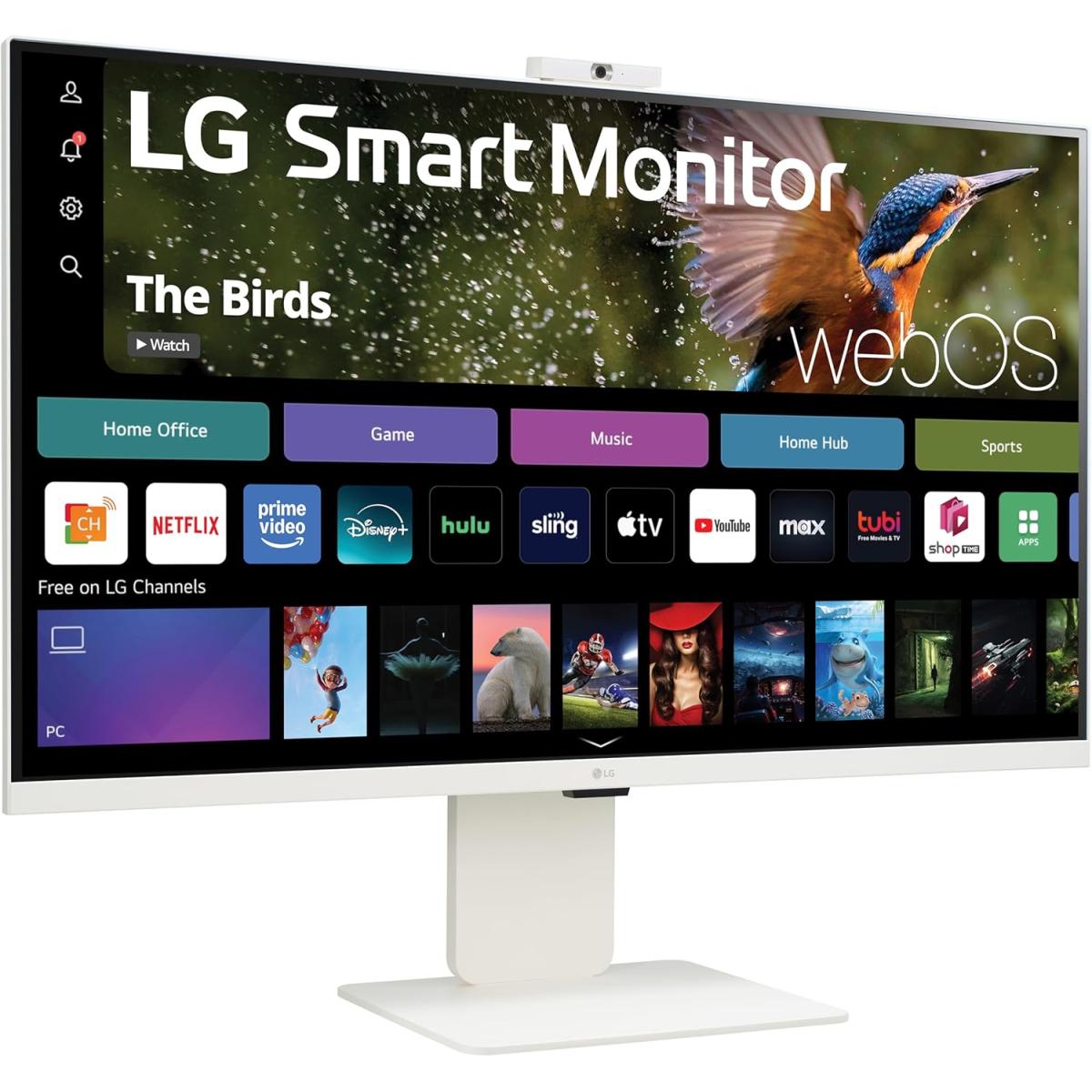 LG 32SR85U-W 32″ 4K UHD IPS Smart Monitor with webOS & Built‑in FHD Webcam