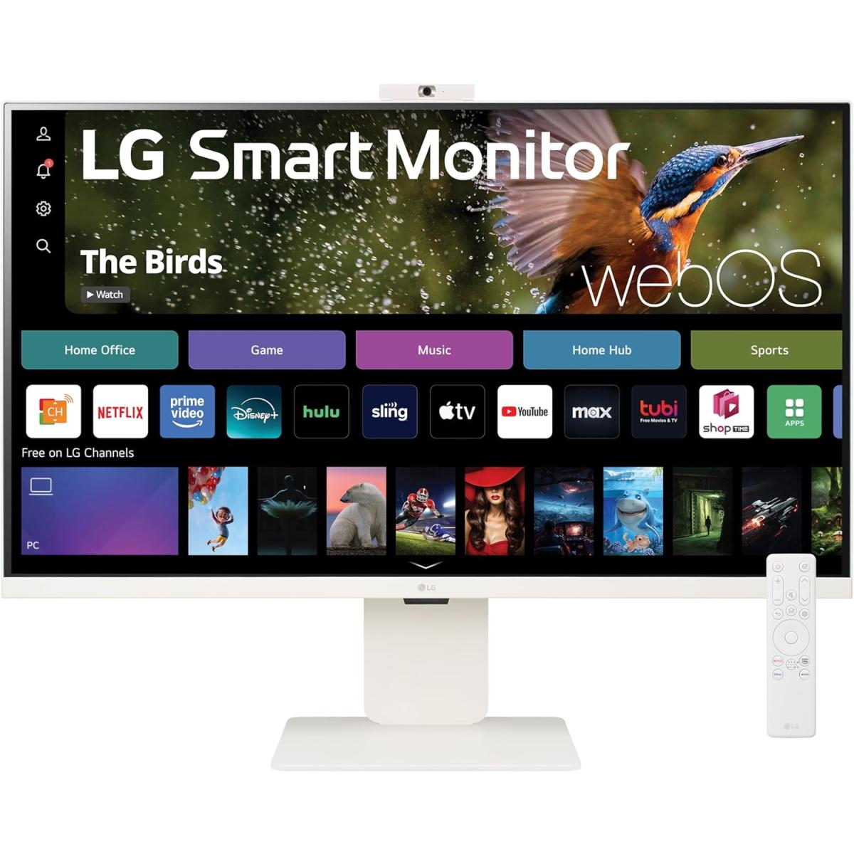 LG 32SR85U-W 32″ 4K UHD IPS Smart Monitor with webOS & Built‑in FHD Webcam
