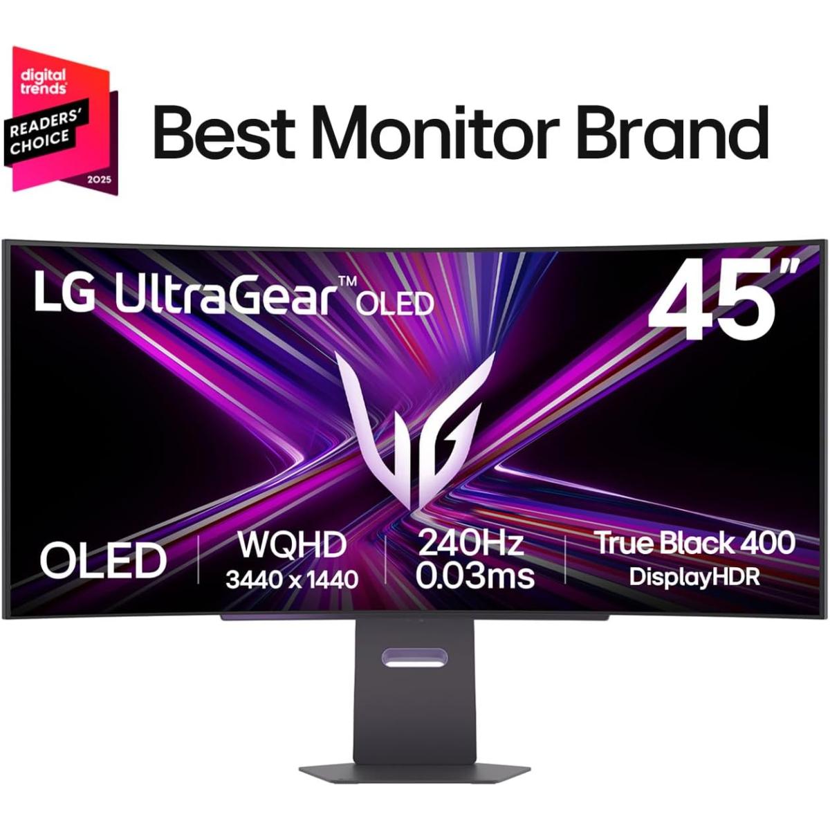 LG 45GX950A-B UltraGear™ 45” OLED 5K2K WUHD Gaming Monitor – 165Hz / 330Hz Dual Mode, 0.03 ms, G-SYNC & FreeSync Premium Pro