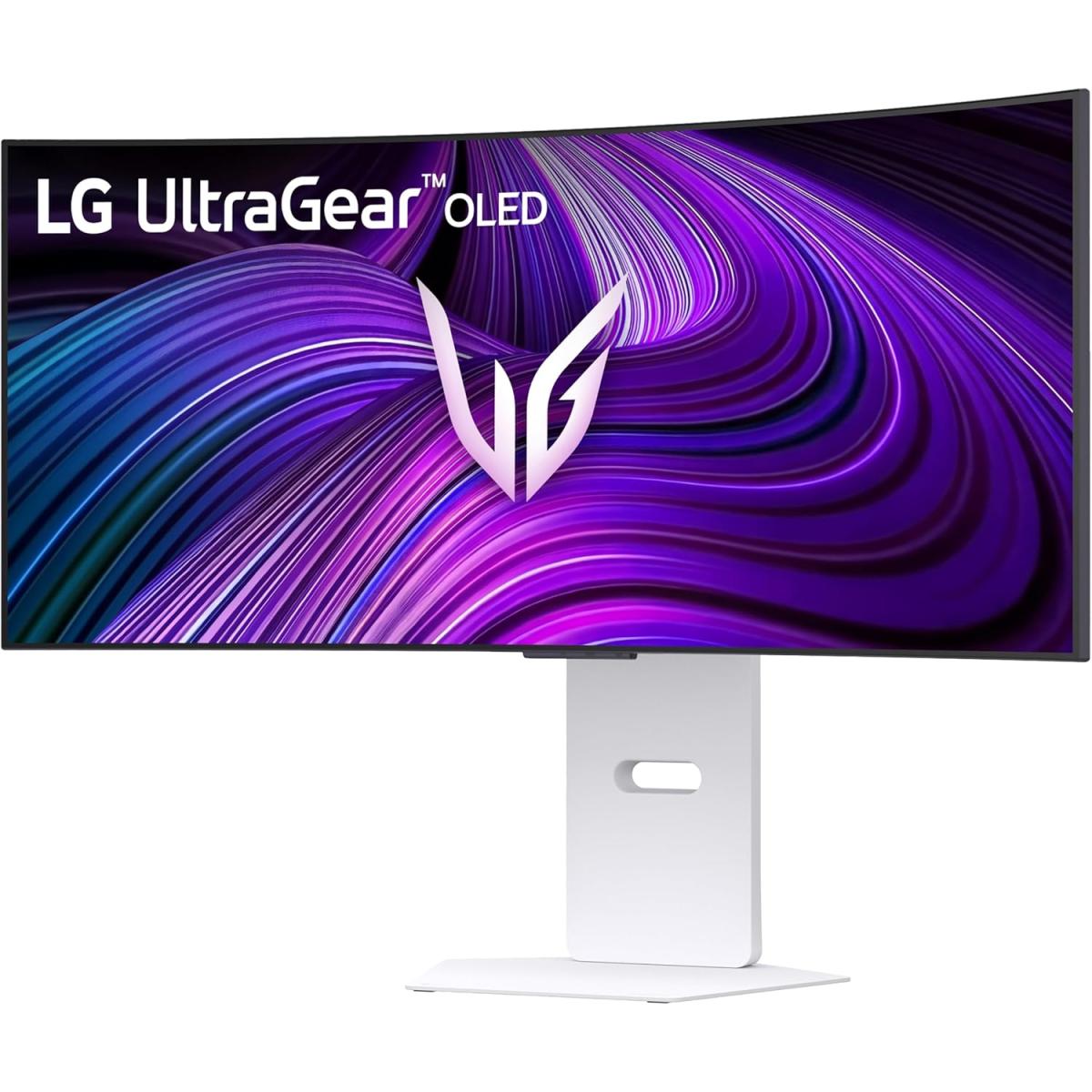 LG UltraGear 34GX90SA-W – 34” WQHD Curved OLED (240Hz) White- Gaming Monitor