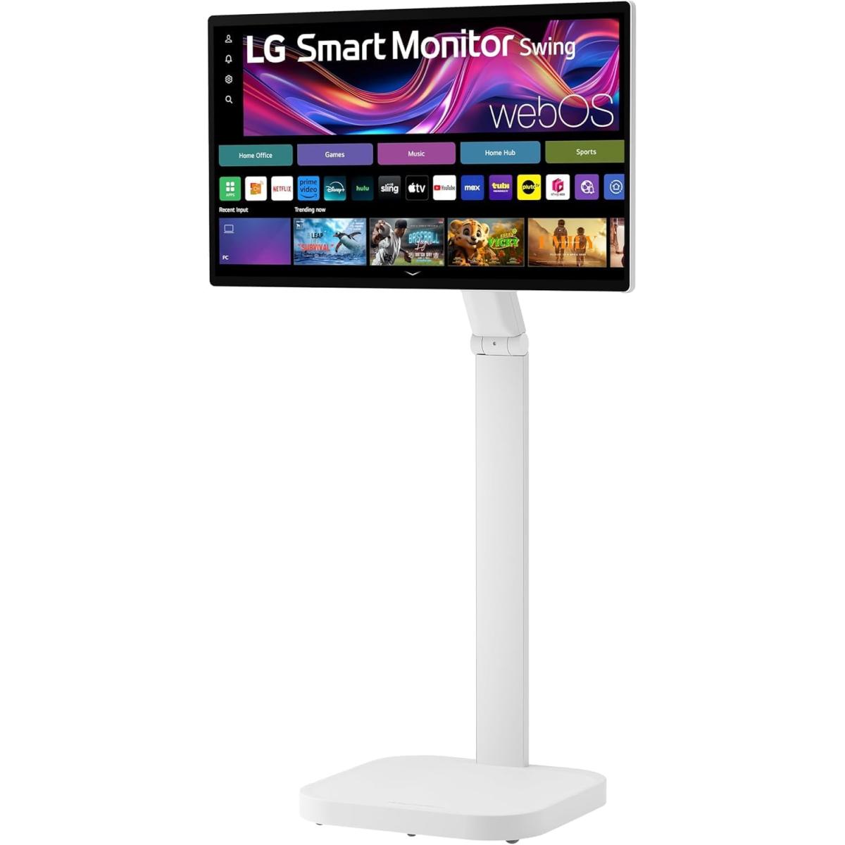 LG Swing 32U889SA – 31.5” 4K UHD IPS Touch Monitor with Adjustable Stand & Smart Features White- Swing Monitor