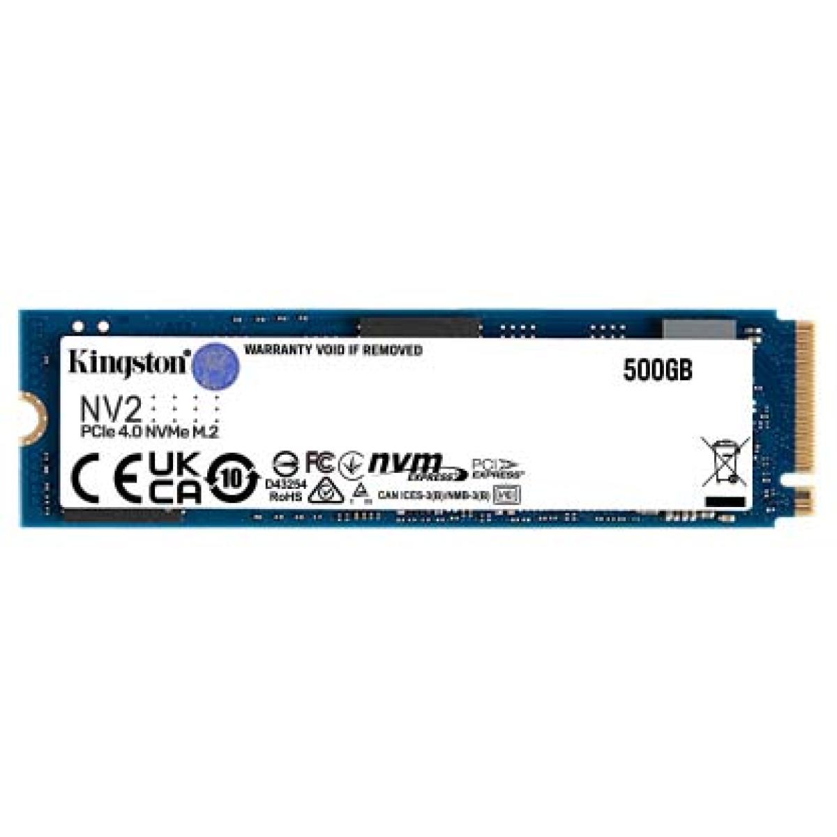 Kingston NV2 500GB M.2 2280 NVMe PCIe 4.0 Internal SSD Up to 3500 MB/s