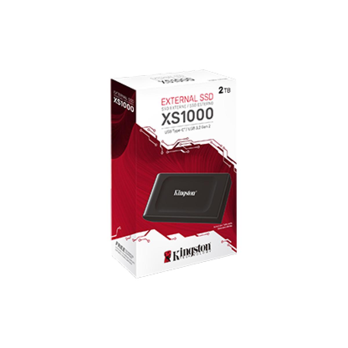Kingston XS1000 2TB High Performance Pocket-Sized External SSD USB C w/ USB-C to USB-A Cable