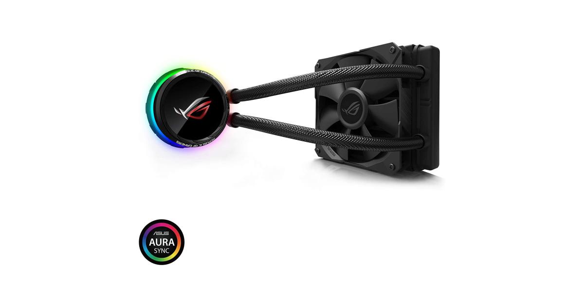 ASUS ROG Ryuo 120 all-in-one liquid CPU cooler with color | Compu Jordan