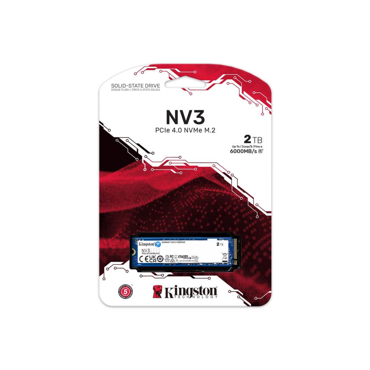Kingston NV3 2TB PCIe 4.0 NVMe SSD – M.2 2280