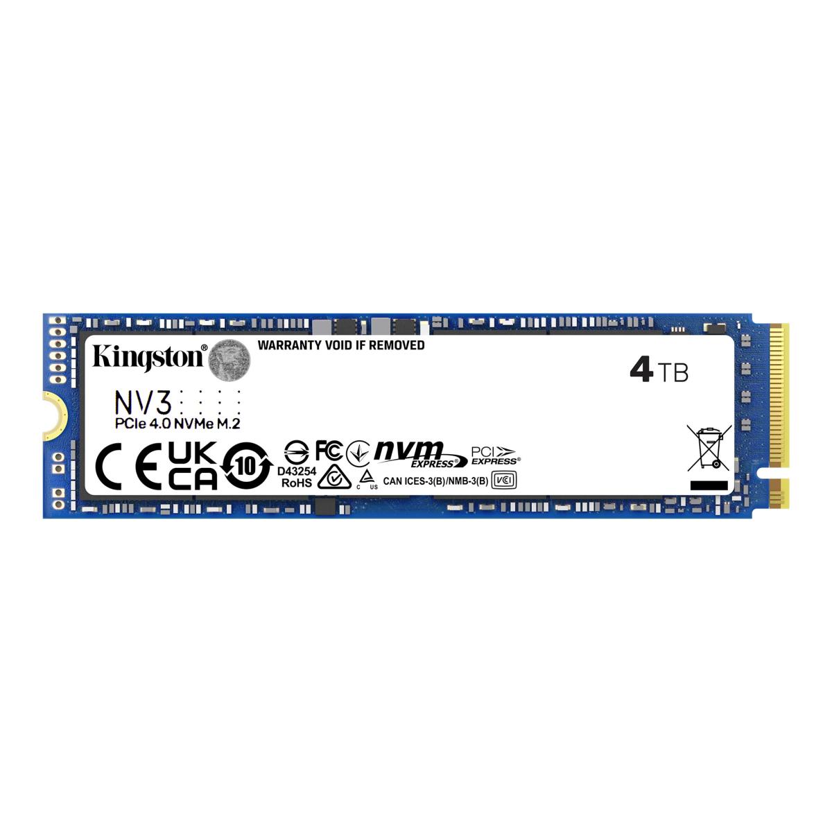 Kingston NV3 4TB PCIe 4.0 NVMe SSD – M.2 2280