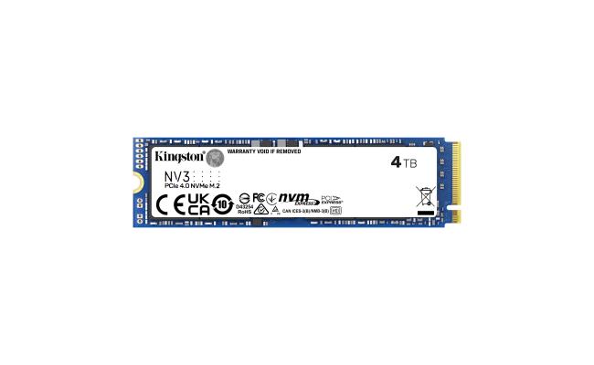 Kingston NV3 4TB PCIe 4.0 NVMe SSD – M.2 2280