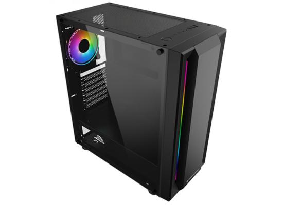 Xigmatek Helios Tempered Glass Frontpanel Rainbow Light Strip